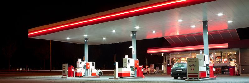 trezor na čerpací stanici